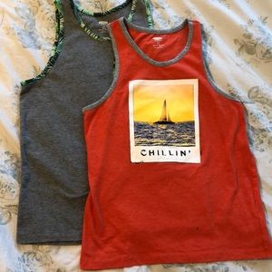 Two Old Navy boys tank tops size S (6-7)